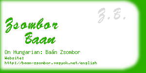 zsombor baan business card